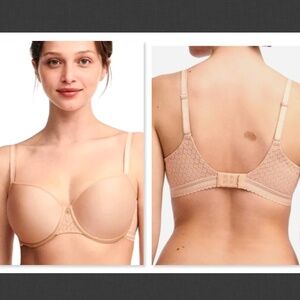 NEW $84 Chantelle Lucie Lace Sexy Comfort T-Shirt Bra Size 32 DDDD